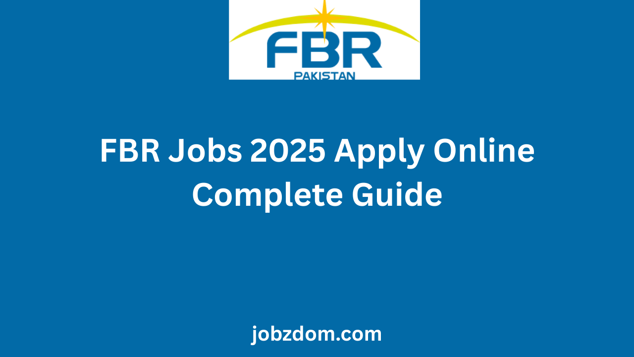FBR Jobs 2025 Apply Online Complete Guide